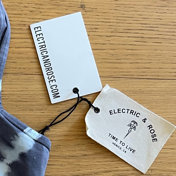 NWT Anthropologie Electric & Rose Sports Bra in Tie-Dye SILVERLAKE BLUE/SKY Sz S - Picture 7 of 8